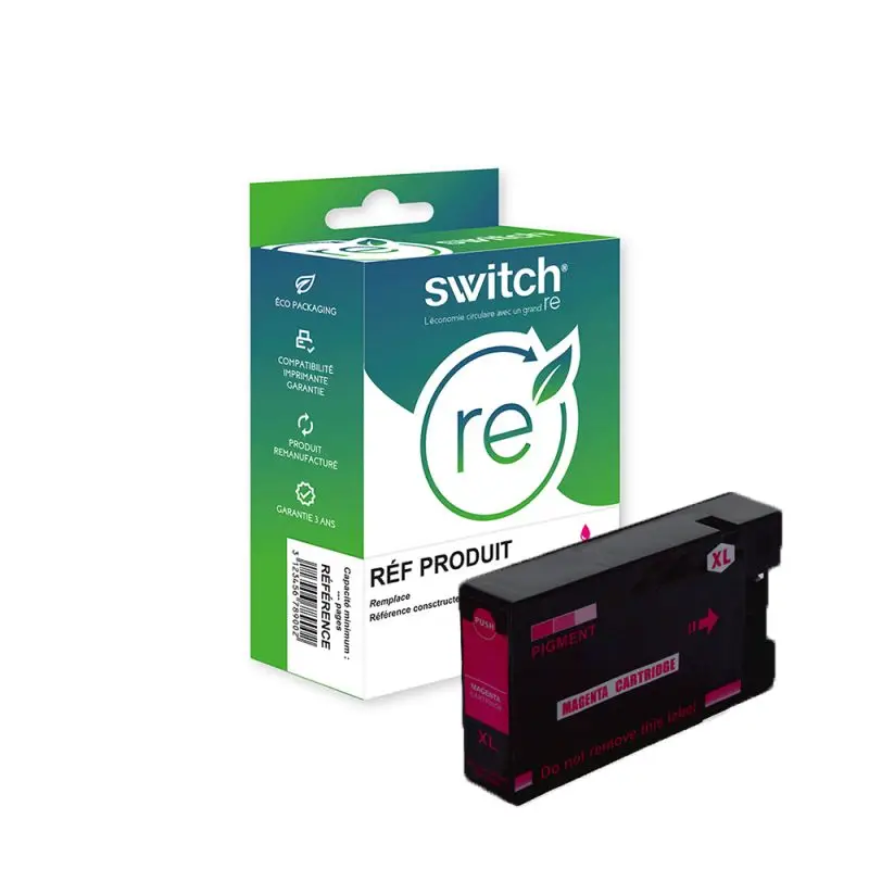 Canon 2500XL Cartouche Magenta remanufacturé équivalent à PGI-2500, 9266B001 · Switch RE