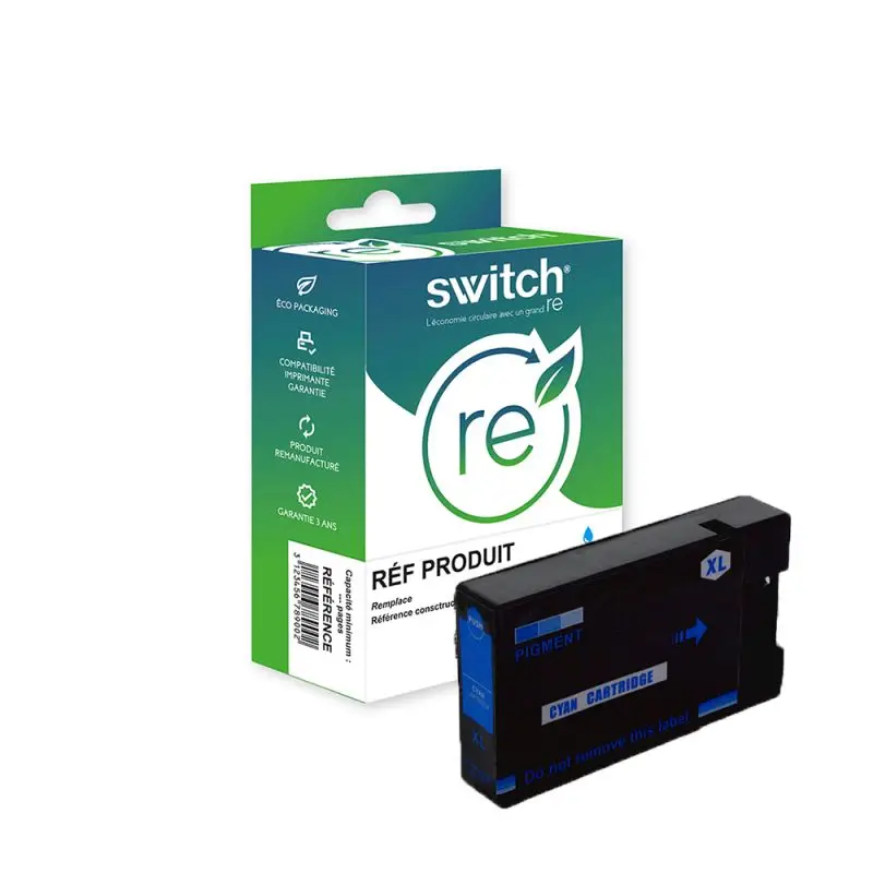 Canon 2500XL Cartouche Cyan remanufacturé équivalent à PGI-2500, 9265B001 · Switch RE