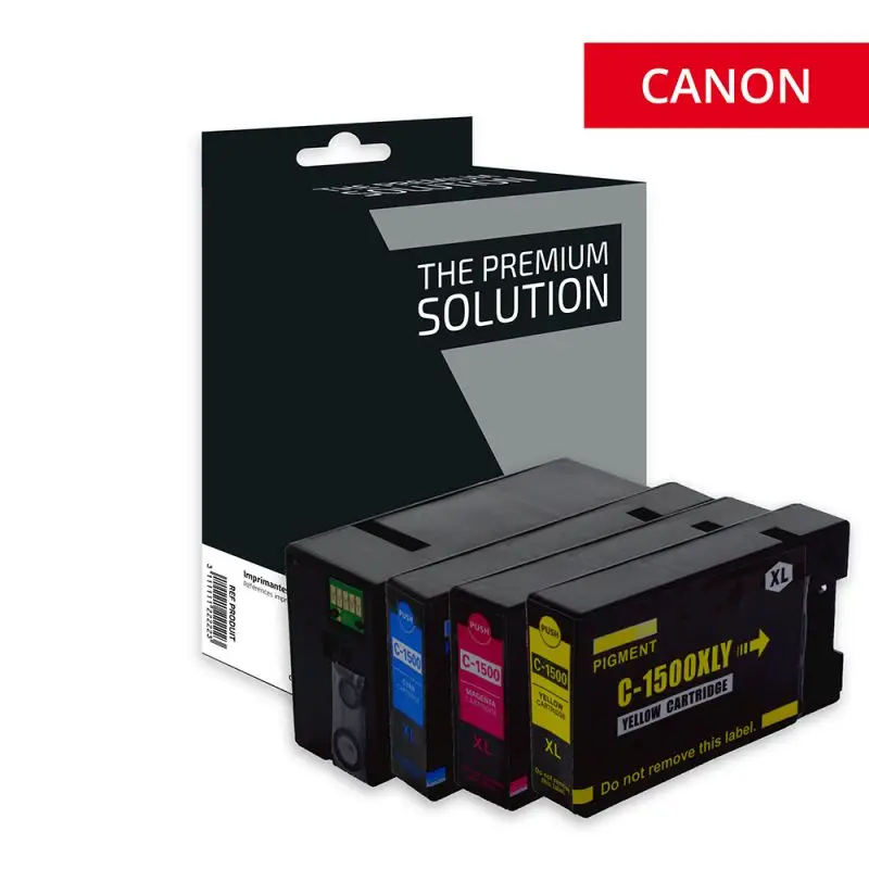 Canon 1500XL Cartouche Pack 4 Couleurs compatible équivalent à 9182B001, 9193B001, 9194B001