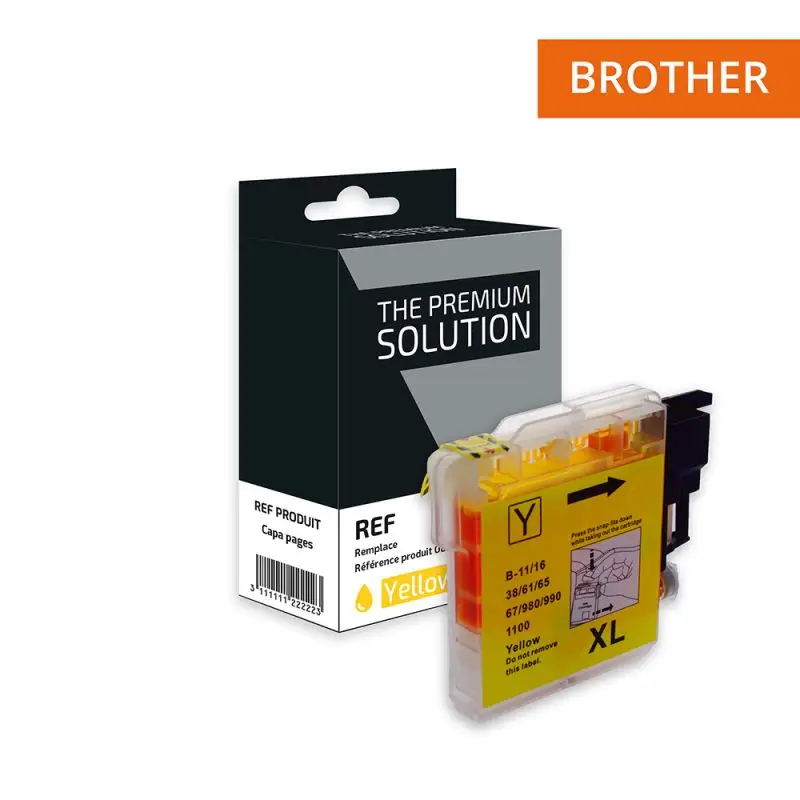 Brother 980/1100 Cartouche Jaune compatible équivalent à LC980, LC1100Y