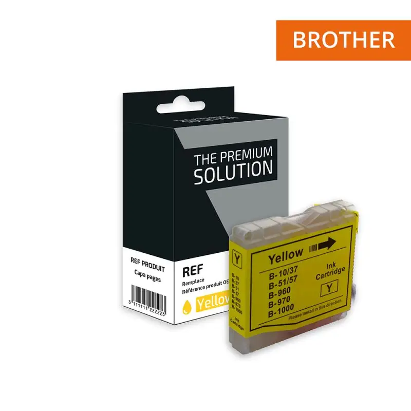 Brother 970/1000 Cartouche Jaune compatible équivalent à LC970, LC1000Y