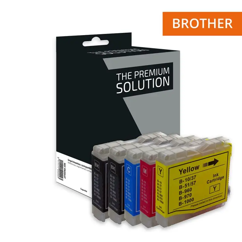 Brother 970/1000 Cartouche Pack 4 Couleurs compatible équivalent à LC970, LC1000