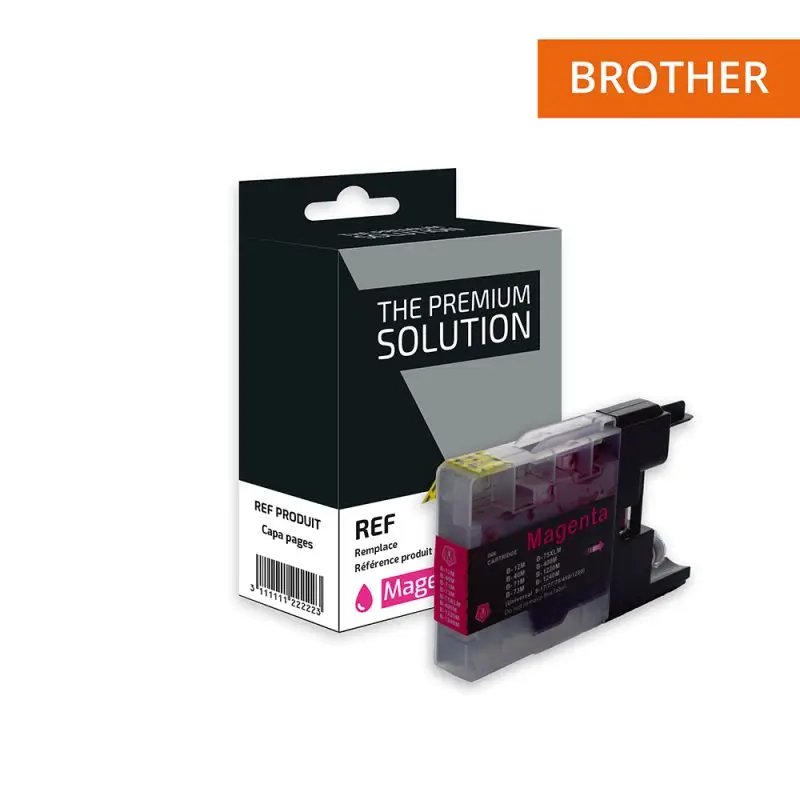 Brother 1240XL Cartouche Magenta compatible équivalent à LC1220, 1240, 1280