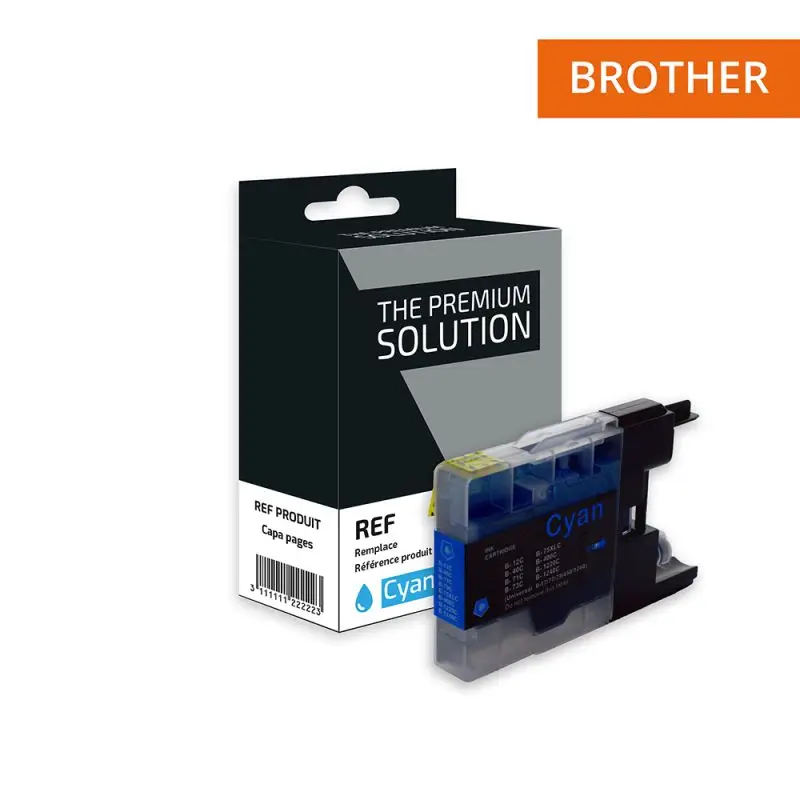 Brother 1240XL Cartouche Cyan compatible équivalent à LC1220, 1240, 1280