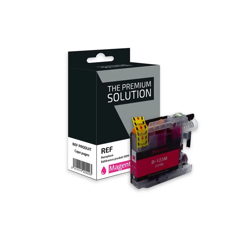 Brother 123 Cartouche Magenta compatible équivalent à LC121, 123M