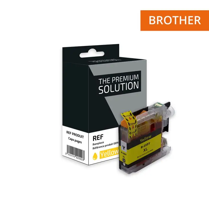 Brother 225 Cartouche Jaune compatible équivalent à LC225XLY