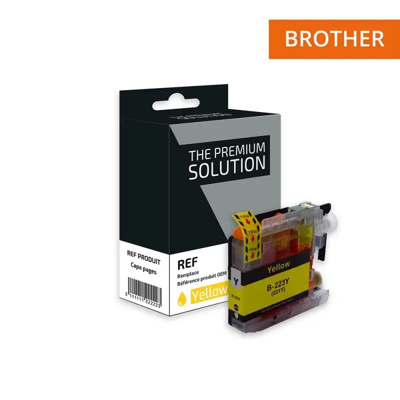 Brother 223 Cartouche Jaune compatible équivalent à LC223Y