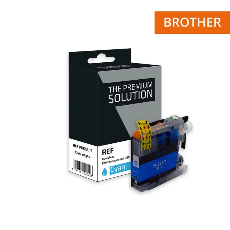 Brother 223 Cartouche Cyan compatible équivalent à LC223C