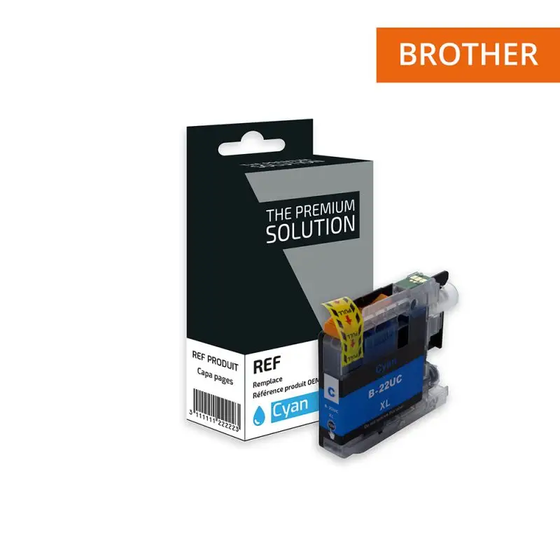 Brother 22U Cartouche Cyan compatible équivalent à LC22UC