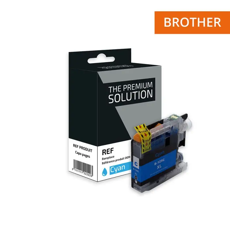 Brother 125 Cartouche Cyan compatible équivalent à LC125C