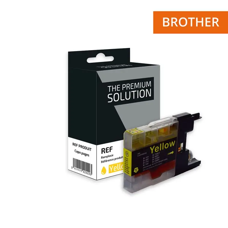 Brother 1240XL Cartouche Jaune compatible équivalent à LC1220, 1240, 1280